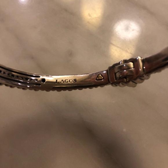 Lagos Turquoise Gemstone Cuff Bracelet - Picture 10 of 11